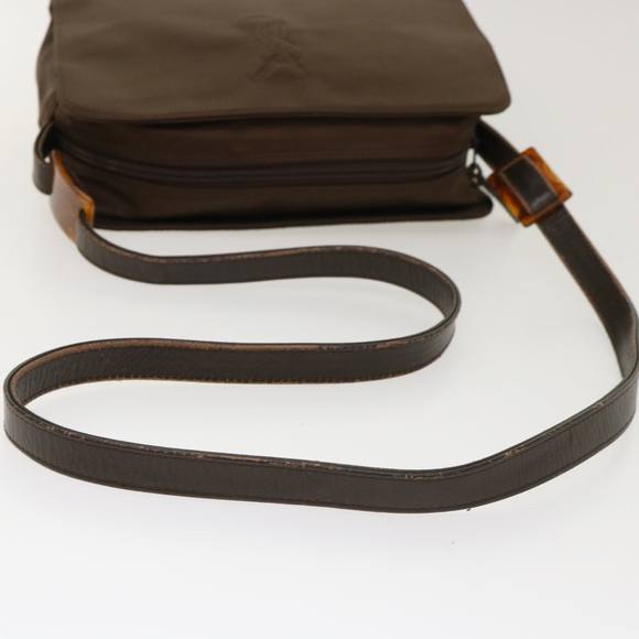 SAINT LAURENT Shoulder Bag Nylon Brown Auth 39940 - Picture 7 of 16